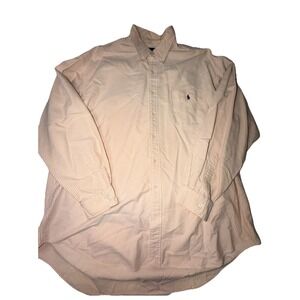 Polo Ralph Lauren 100% Cotton Vintage The Big Shirt  Men's XL Lemon